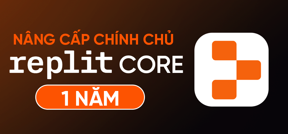 Replit Core 1 năm - Nâng cấp chính chủ